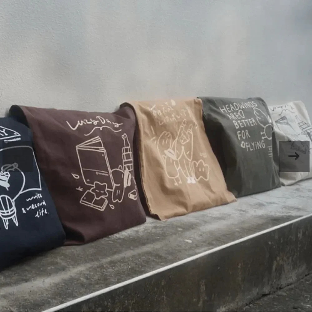 Yamadoro Canvas Shoulder Bag - Be Full of Energy Everyday NEW